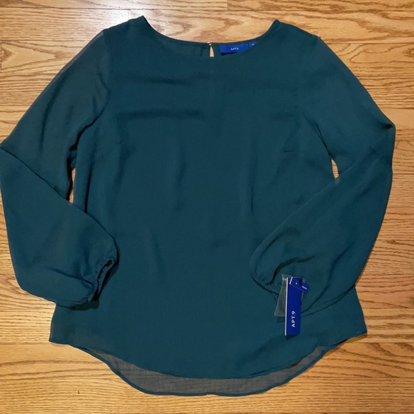 APT 9 Balloon Sleeve Peasant Top - Picture 3 of 7